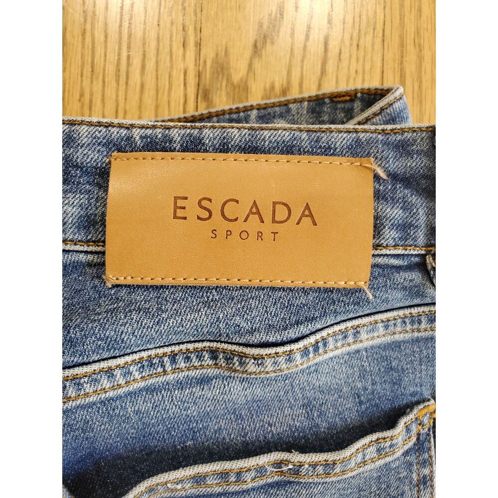 Escada Sports Womens Germany Sz 34/ US 4 Skinny Jeans Stripe Stretch J492 EUC - Picture 6 of 15